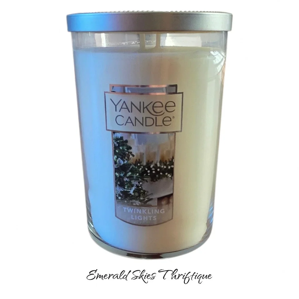 Yankee Candle Twinkling Lights 22oz 2 Wicks new free shipping